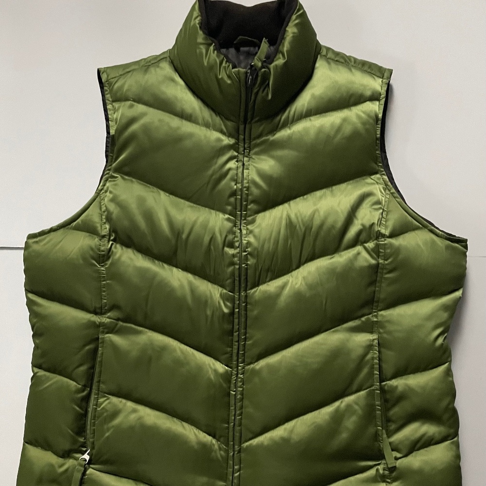 EDDIE BAUER Goose Down Vest, Women, Size XL, Green